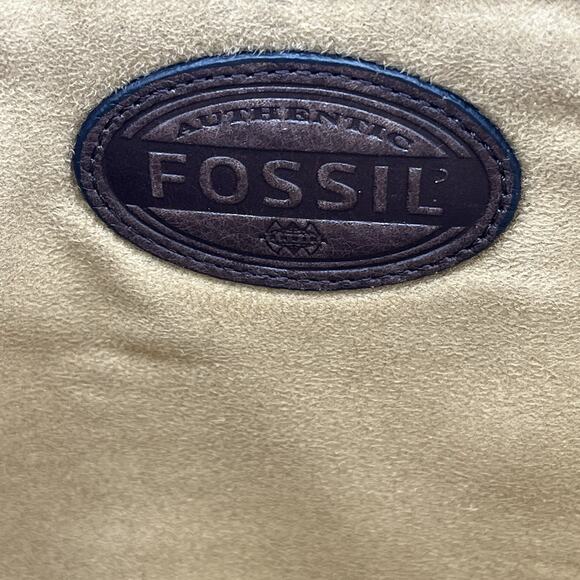 FOSSIL Leather Suede Chevron Tablet Case Zipper Career Classic Designer - Picture 10 of 13